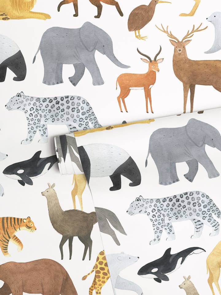 LIVING EARTH - Papier peint motif animaux (H0720) for wholesale by LILIPINSO