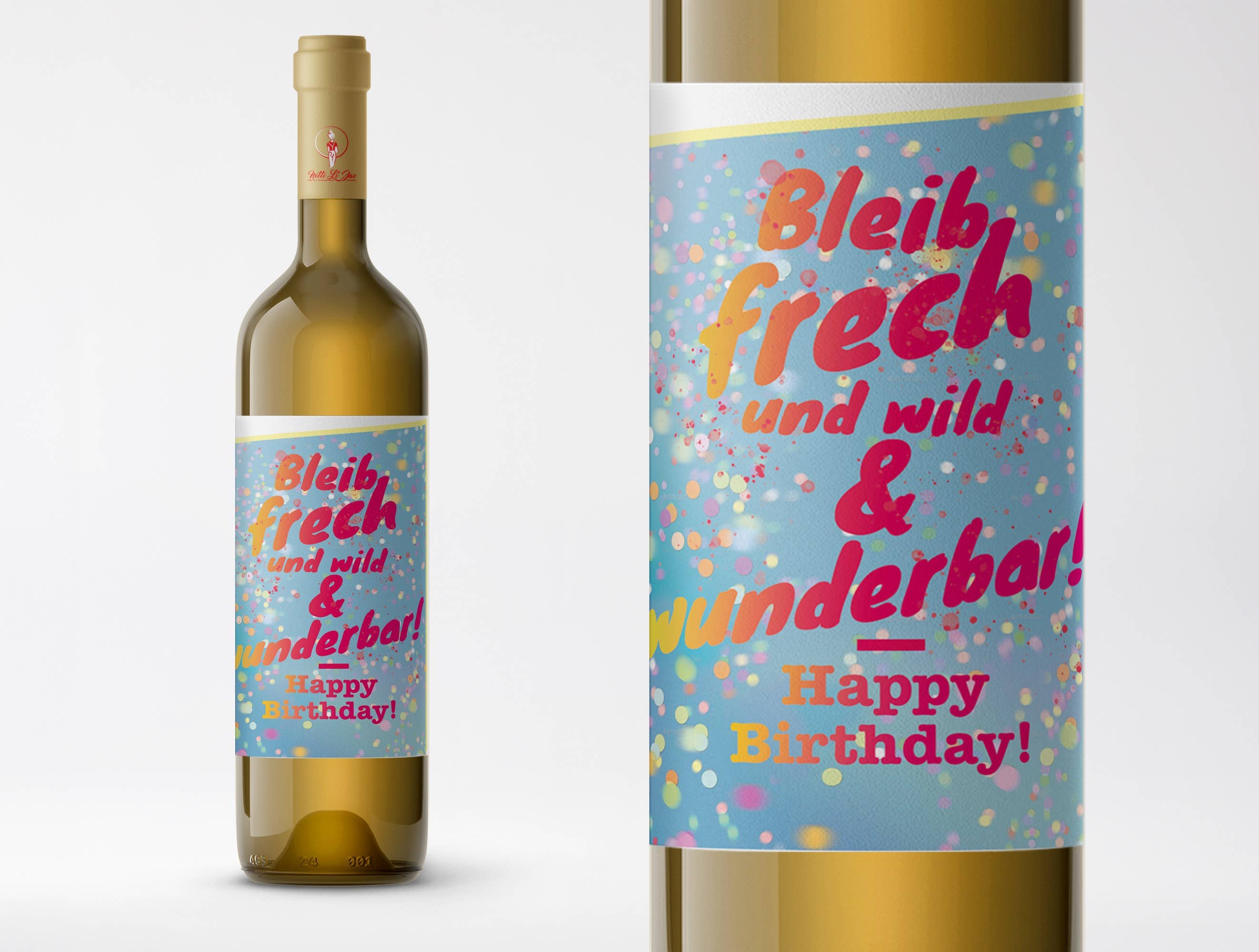 Netti li jae – wholesale Presentetikett – Var fräck och vild & underbar ... Grattis på födelsedagen!0