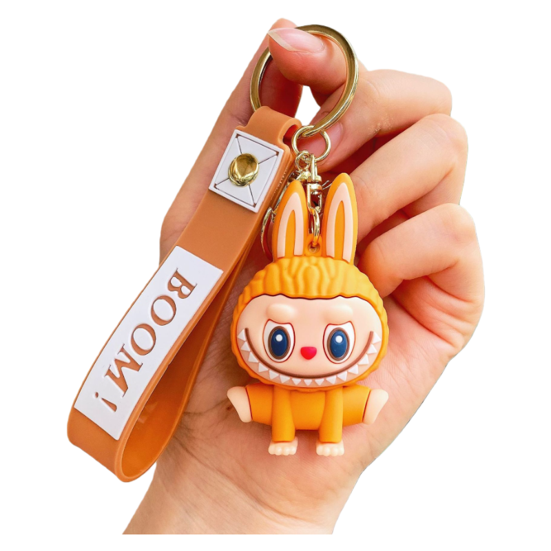 Auraquise - Vente Porte-clés – enfant - Porte-clés en silicone Monster Cozy Yoga Charm mignon dessin animé10