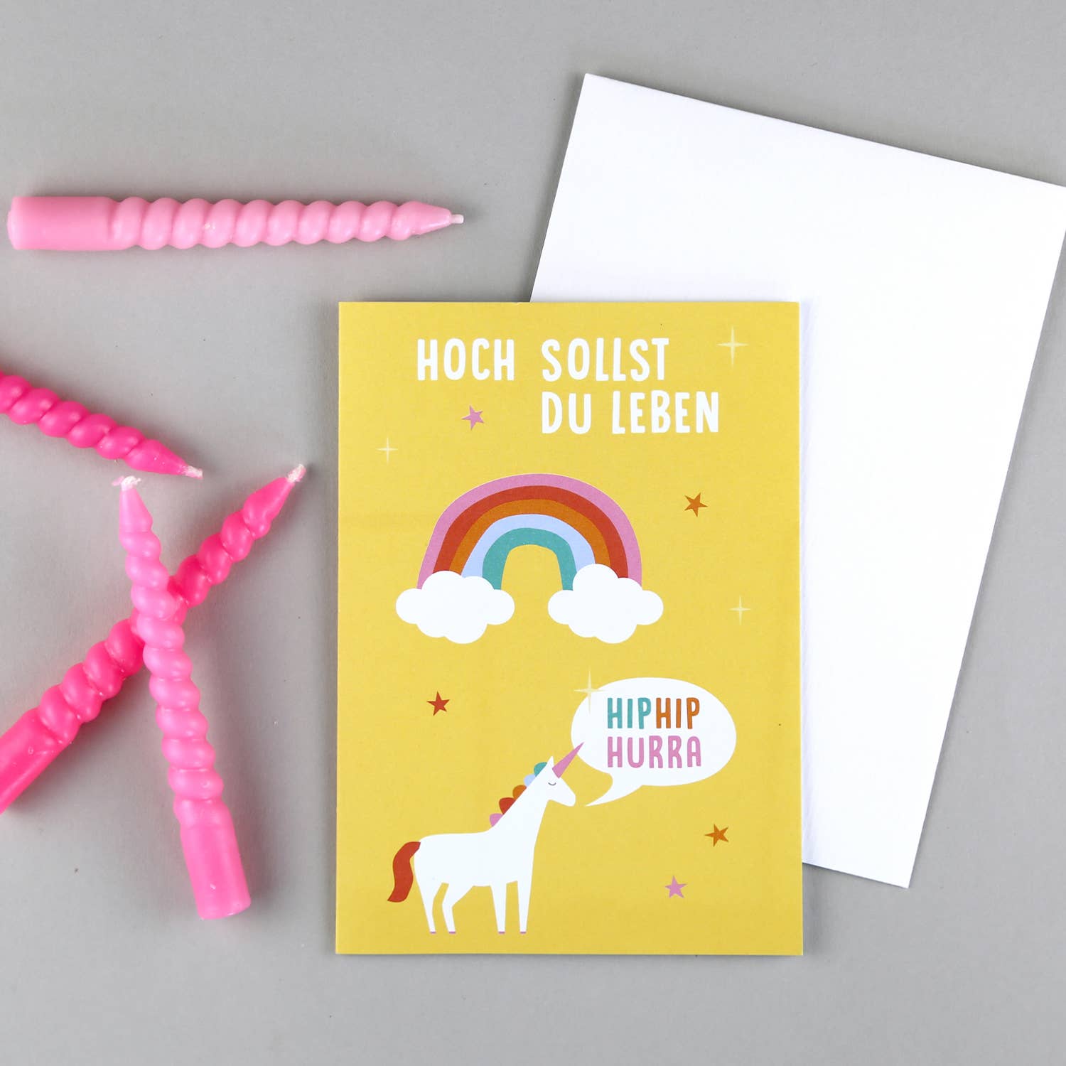 Kunst an Papier – Großhandel Geburtstagskarten – Geburtstagskarte Einhorn Paula2