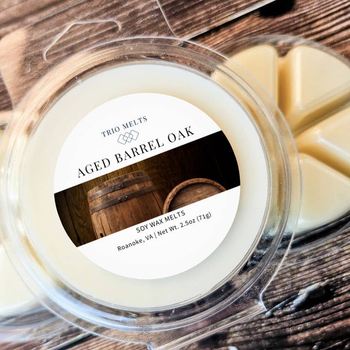 Aged Barrel Oak Wax Melt for wholesale by Trio Melts