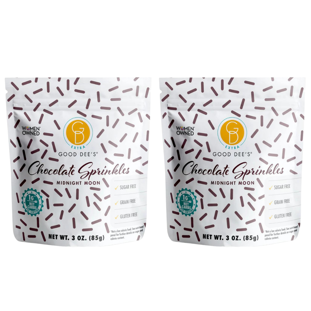 Good Dee's - Wholesale Sprinkles - It’s BACK! Good Dee's Sugar Free "Midnight Moon" Sprinkles - Dye Free, Natural Coloring, Keto Friendly, Vegan, <1g Net Carbs5