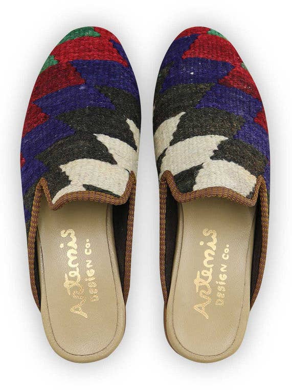 Artemis Design Co. - Venta al por mayor Zapatillas para casa - Hombre - Zapatillas Kilim para hombre, talla 10