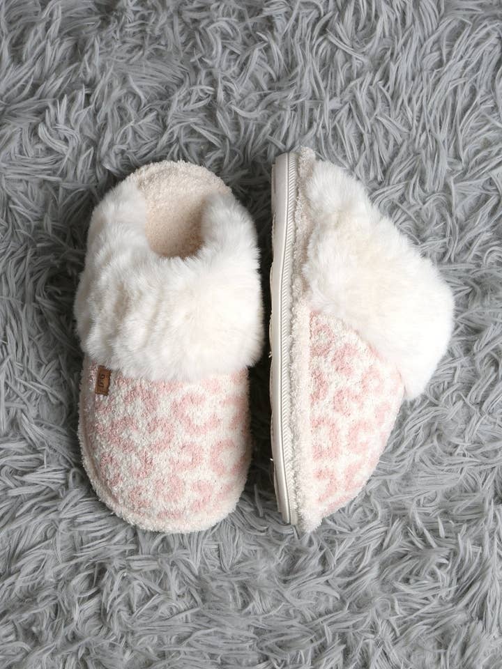 MiMi Wholesale - Vente Chaussons – femme - Pantoufles à revers en fausse fourrure léopard Super Lux JCL612514