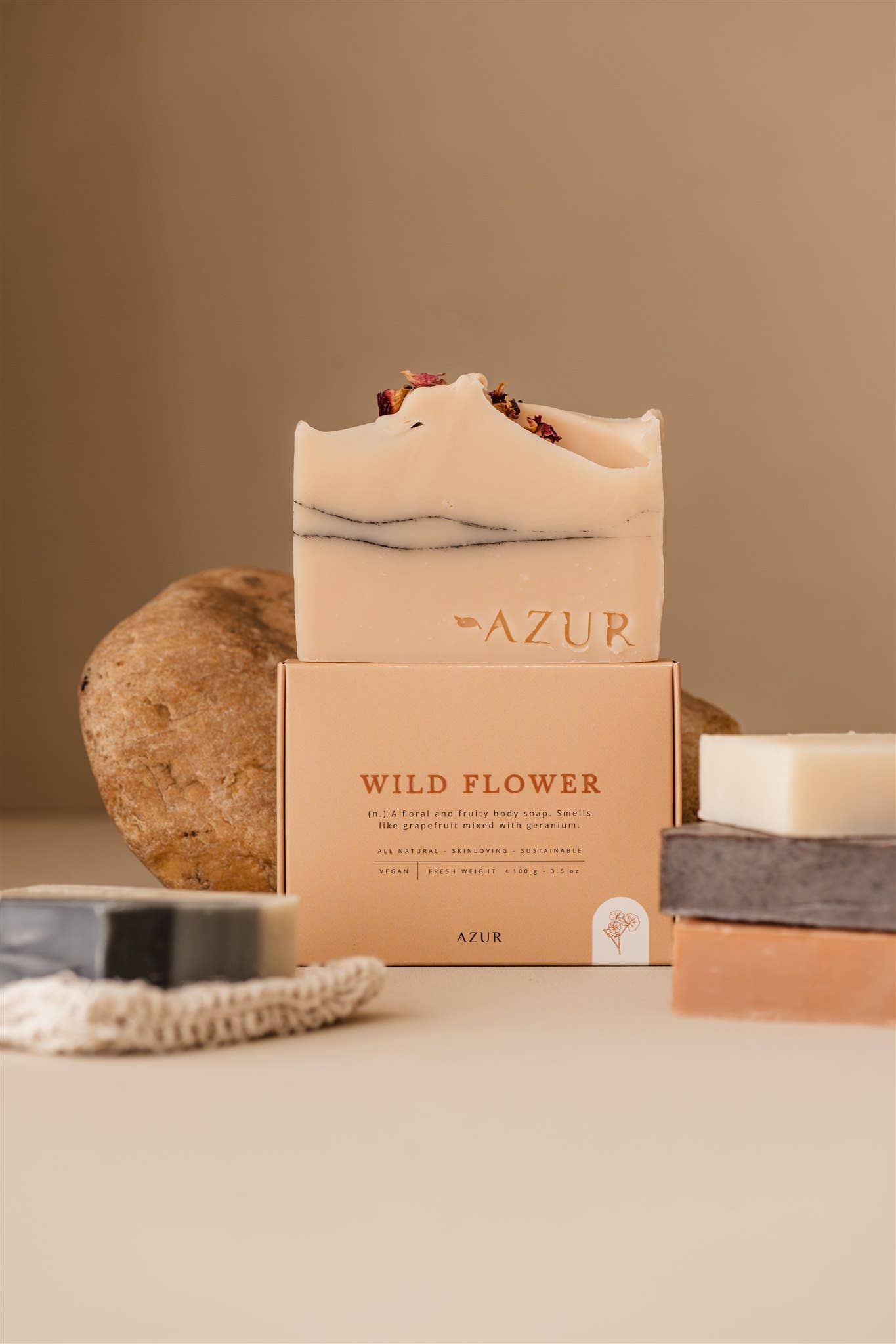 Azur Natural Bodycare BV - Wholesale Bar Soap - WILD FLOWER | body bar | natural soap10