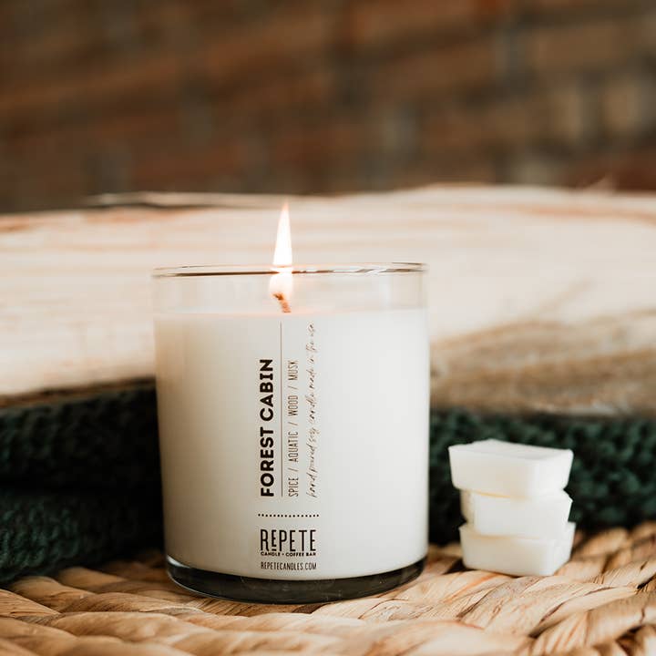 Forest Cabin Soy Candle for wholesale by RePete Candles