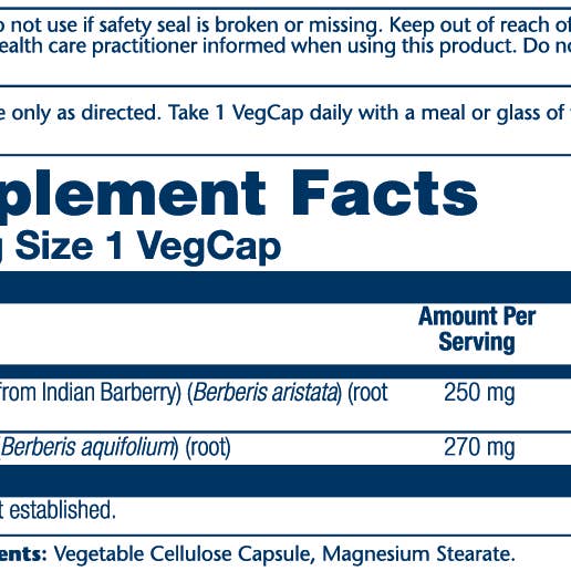 Solaray - Wholesale Oral Supplement/Vitamin - Berberine Root Extract 250mg1