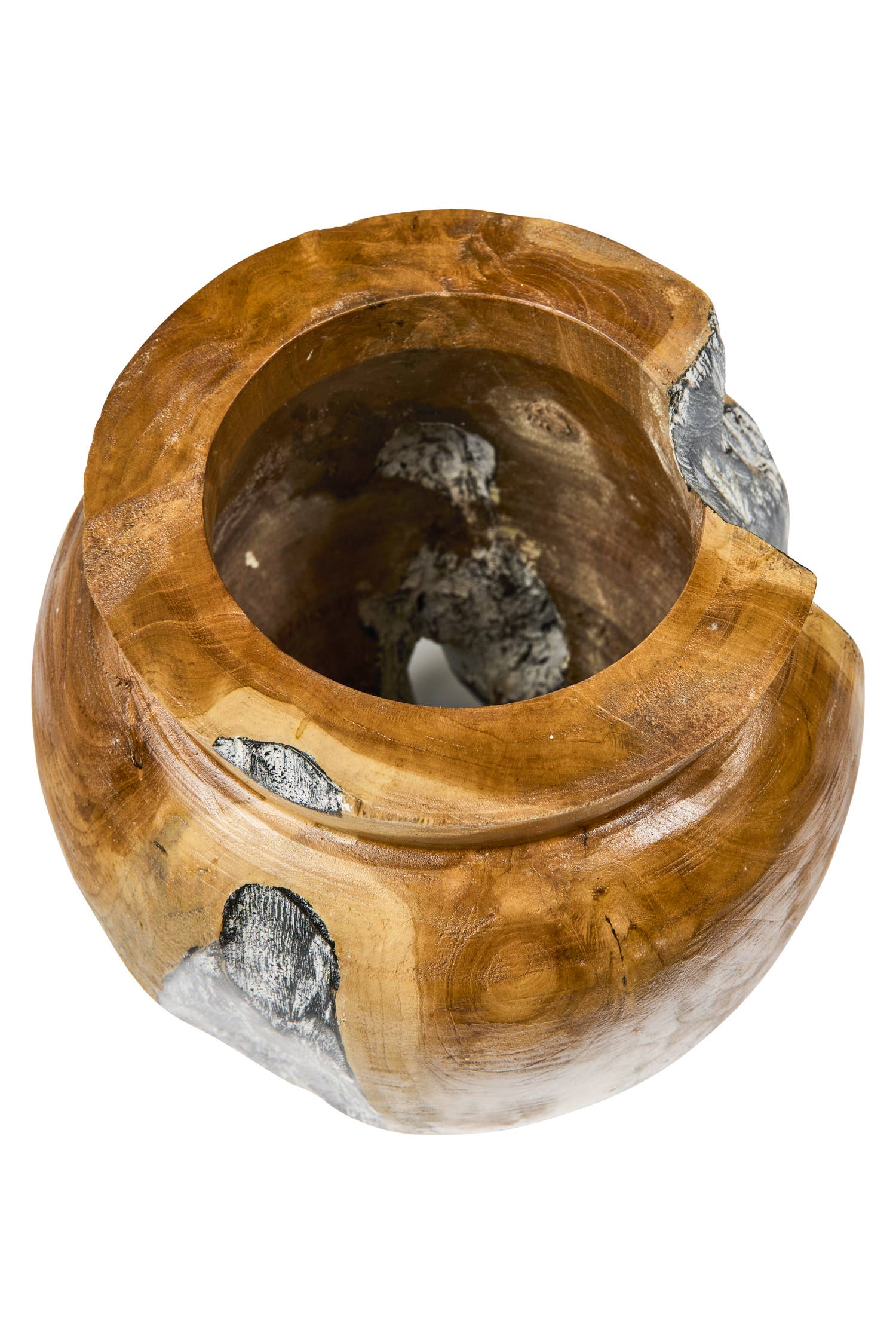 MARRON Art sur bois - Vase en teck Orcino en vente sur Faire1