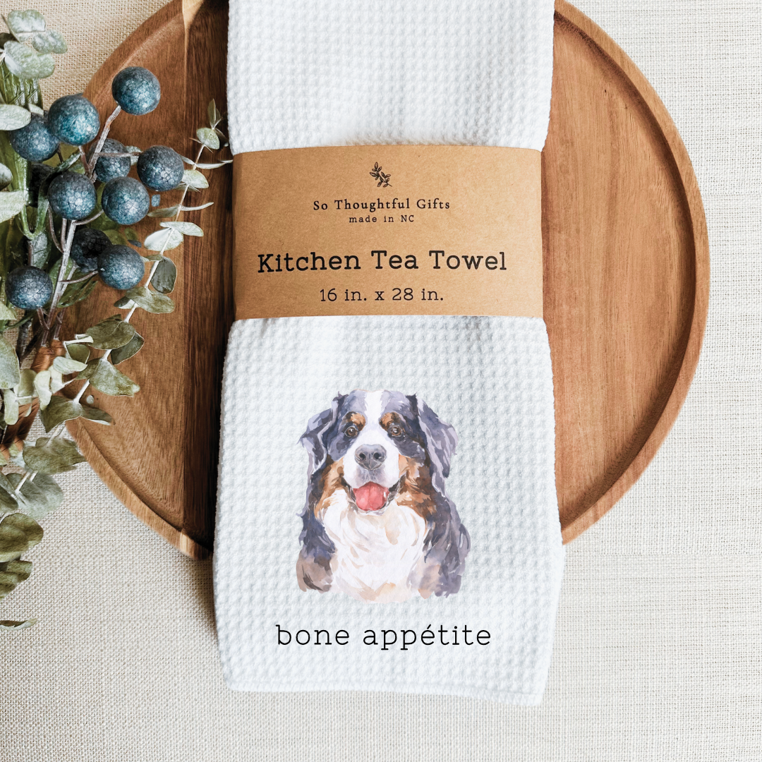So Thoughtful Gifts - Wholesale Tea Towel - Dog Dish Towel - Bernese Mountain Dog | Kitchen Towel0