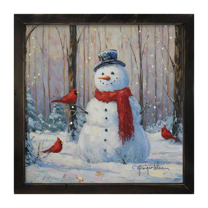 ginger blue - Wholesale Christmas Wall Art - Snowman with Cardinals8