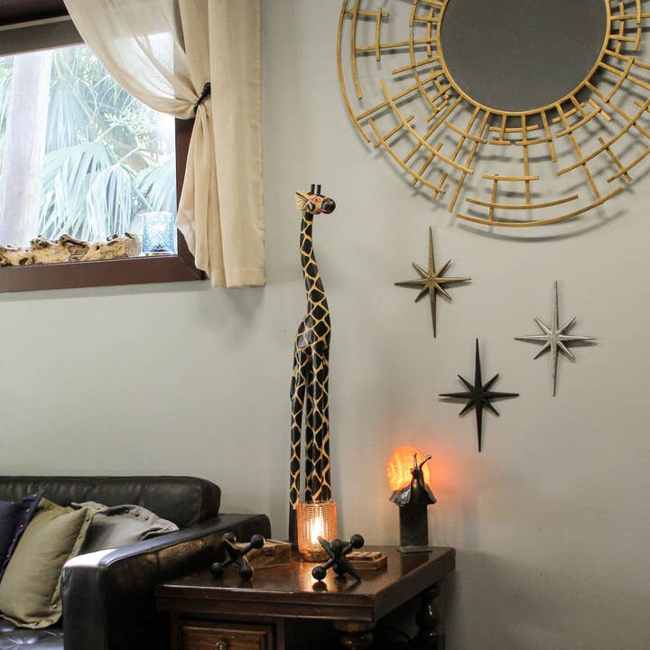 Zeckos - Wholesale Sculpture - 36 Inch Hand Carved Wooden Giraffe Sculpture Statue