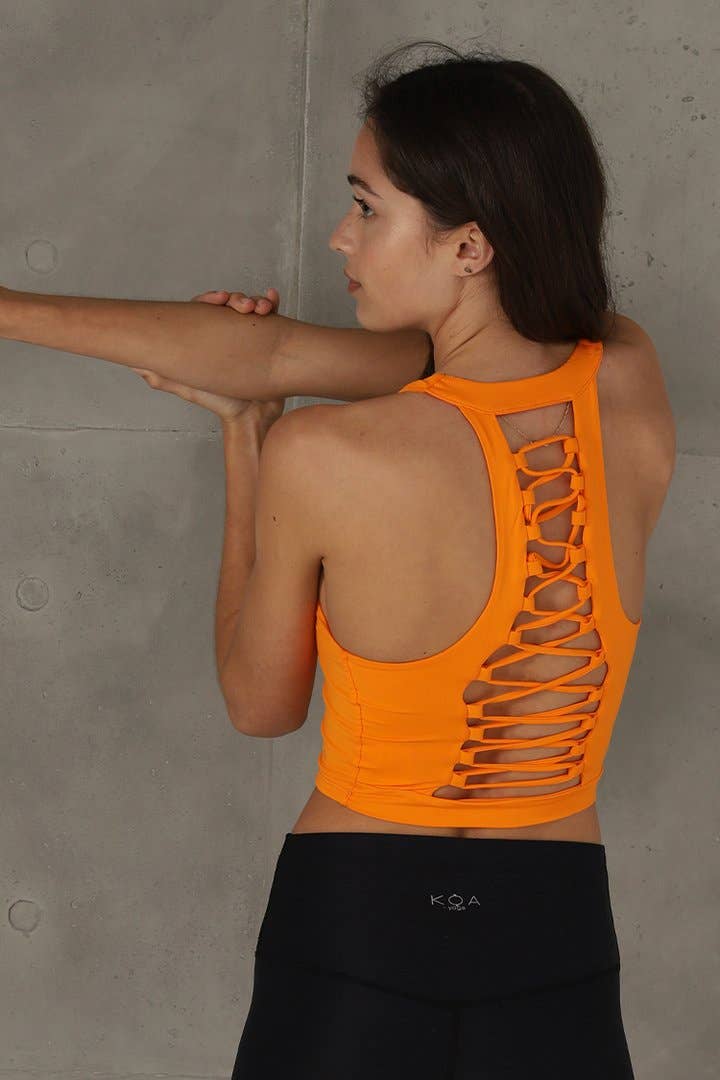 KOA yoga - Wholesale Athletic Top - Women's - Lush Tank - Amber Orange2