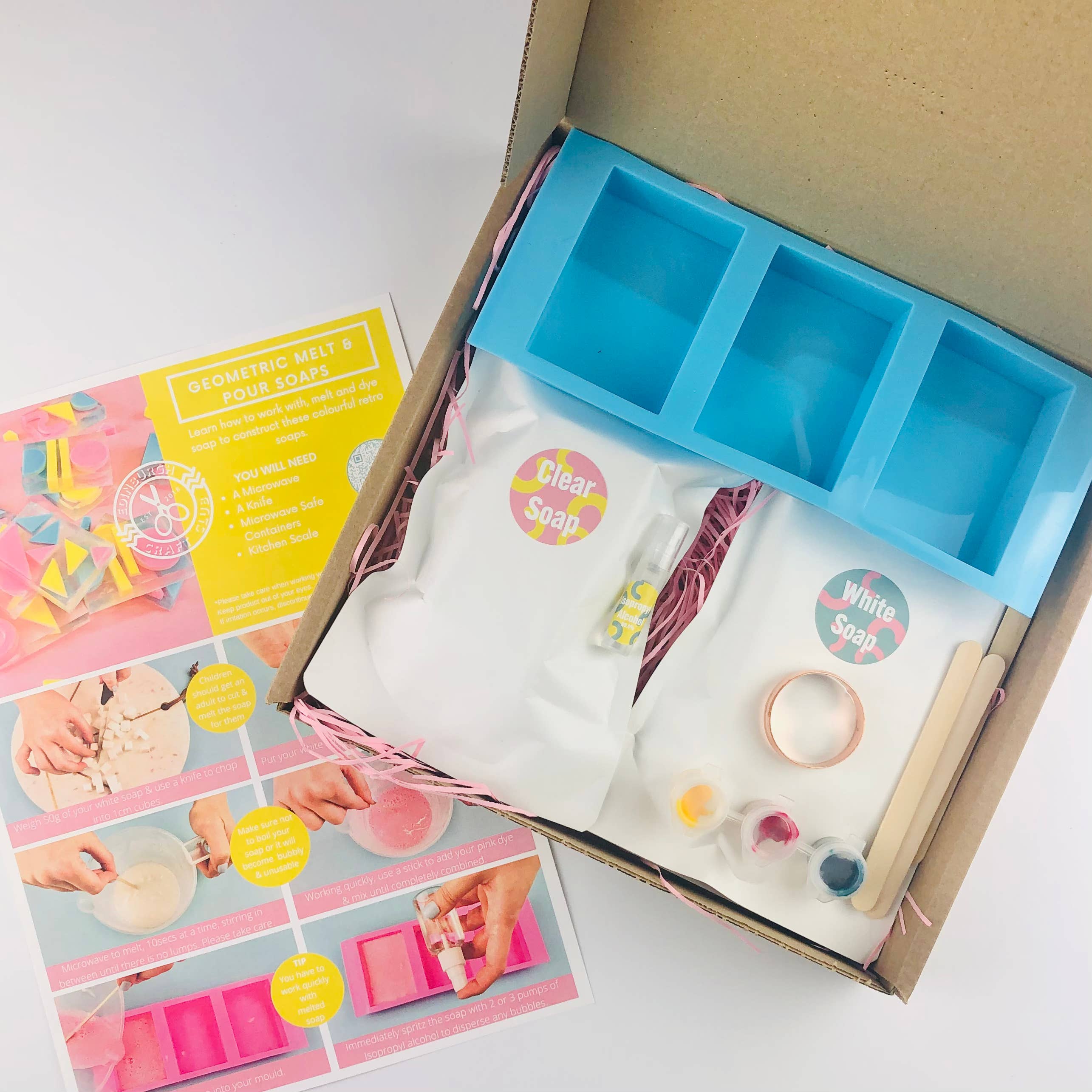 The Edinburgh Craft Club - Wholesale DIY Craft Kit - Geometric Melt & Pour Soap Making Kit6