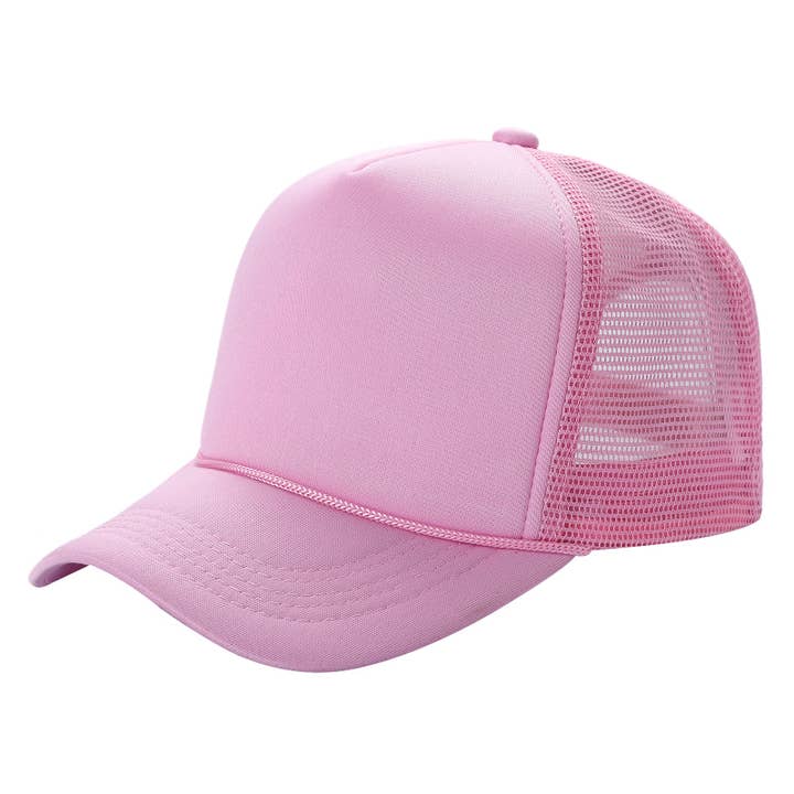 Funteze - Wholesale Trucker Hat - Unisex - Solid Color Foam Sponge Mesh Trucker Hat