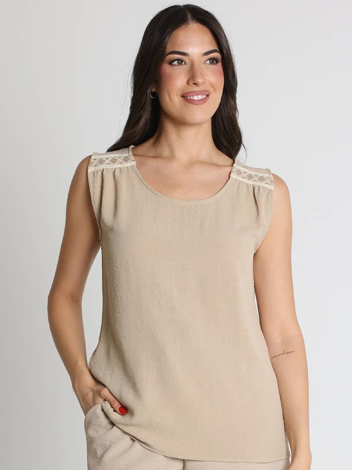 384184L BLUSA SISA CON GALON para venta al por mayor de LOURDES CASTILLO