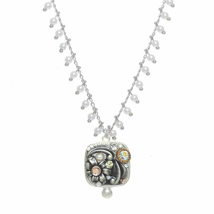 Silverlining Square Necklace II for wholesale by Michal Golan Jewelry