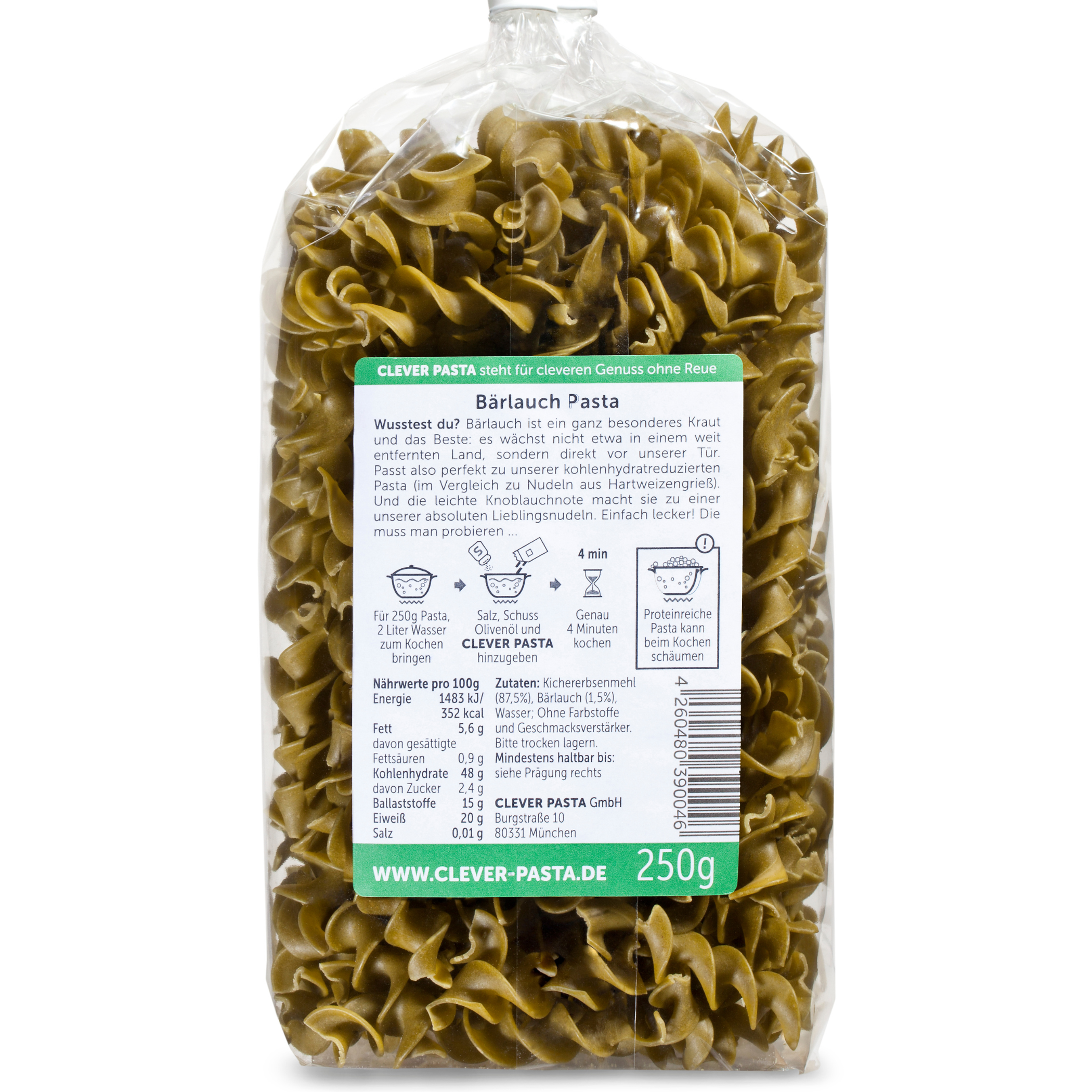 Clever Pasta - Wholesale Pasta - Wild garlic pasta 250g1