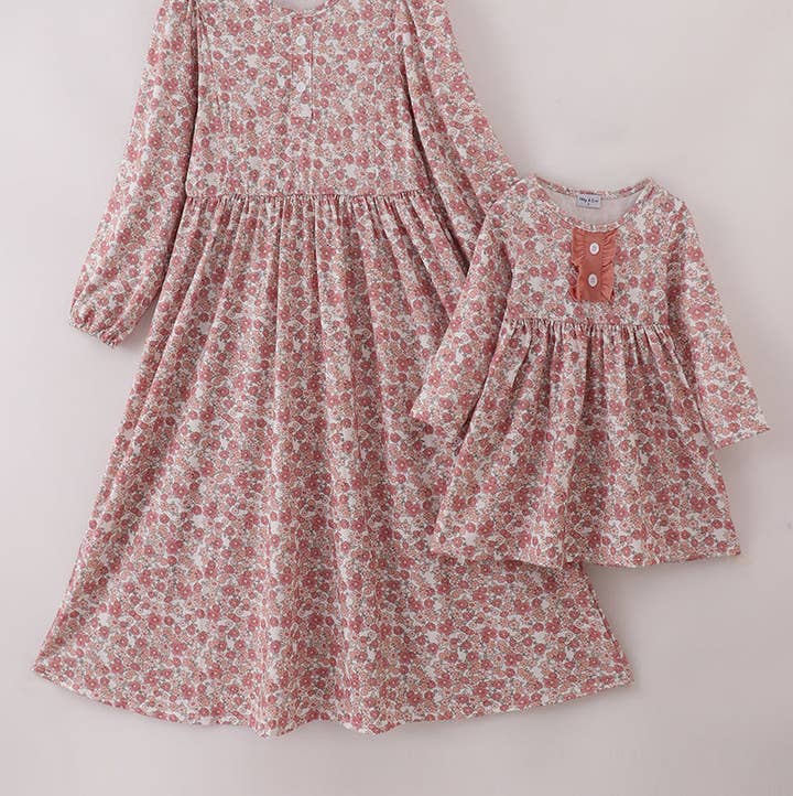 Floral print mom&me dress for wholesale by Aspen Rain Boutique