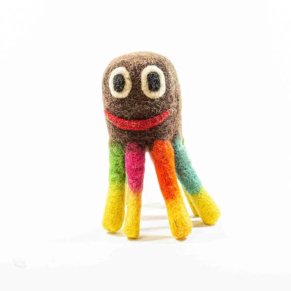 Otis the Octopus Eco Wool Pet Toys for wholesale by Friendsheep