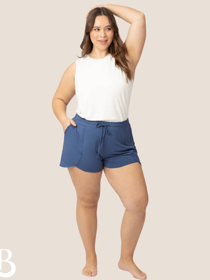 Bamboo Maternity & Postpartum Lounge Shorts for wholesale by Kindred Bravely