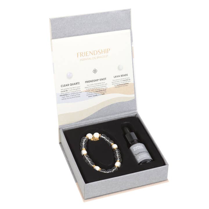 Something Different Wholesale - Venta al por mayor Pulseras de aromaterapia - Pulsera Friendship de aceite esencial de cuarzo transparente