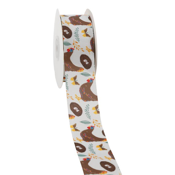 Ruban gros-grain imprimé 1 1/2" | Chicken Little pour la vente par LA Ribbons Wholesale