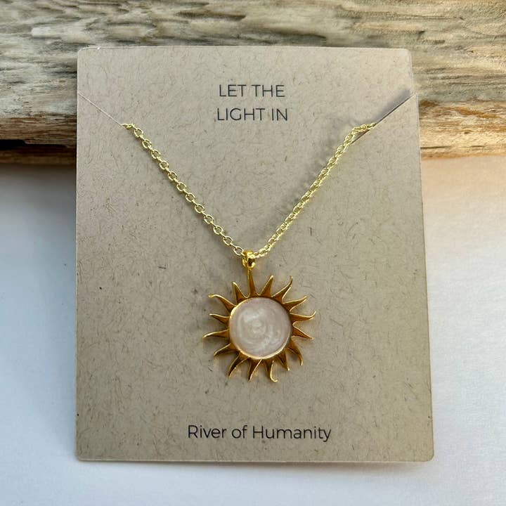White Sun Necklace for wholesale by River Of Humanity