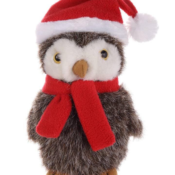 Búho de Peluche de Navidad de 12″ con Bufanda Personalizada | Juguete de Peluche de Invierno para venta al por mayor de Plushland