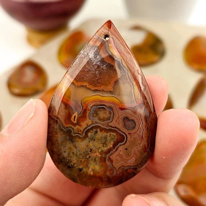 Carnelian Teardrop Crystal Pendant - You Choose for wholesale by Rock Paradise