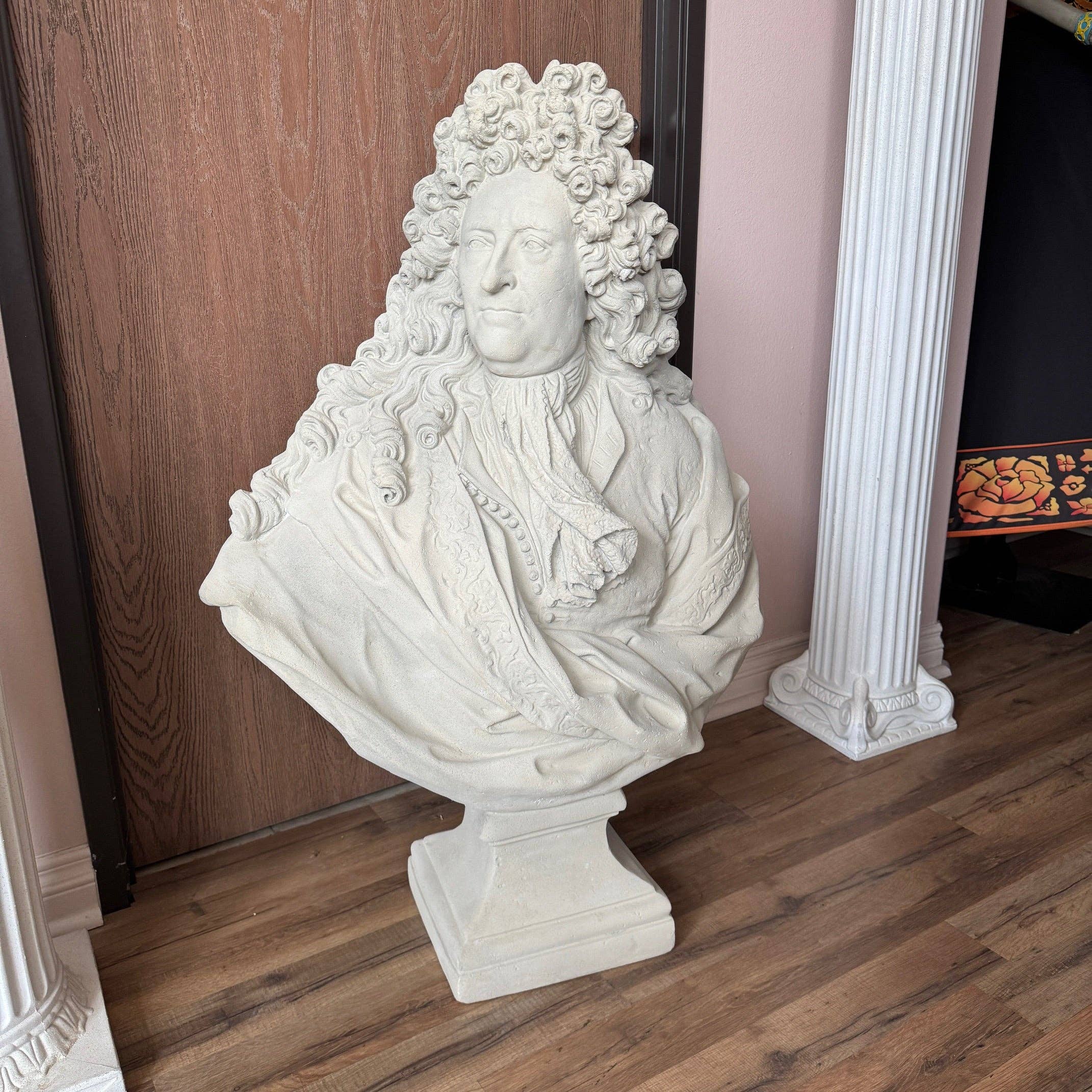 LM Treasures - Wholesale Sculpture - Louis XIV Stone Bust Life Size Statue6