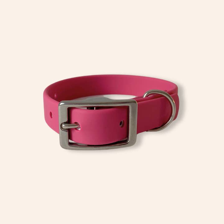 Ploouf Dogs - Wholesale Halsband - Hond - Hondenhalsband Frambozenroze „soft touch” hondenhalsband