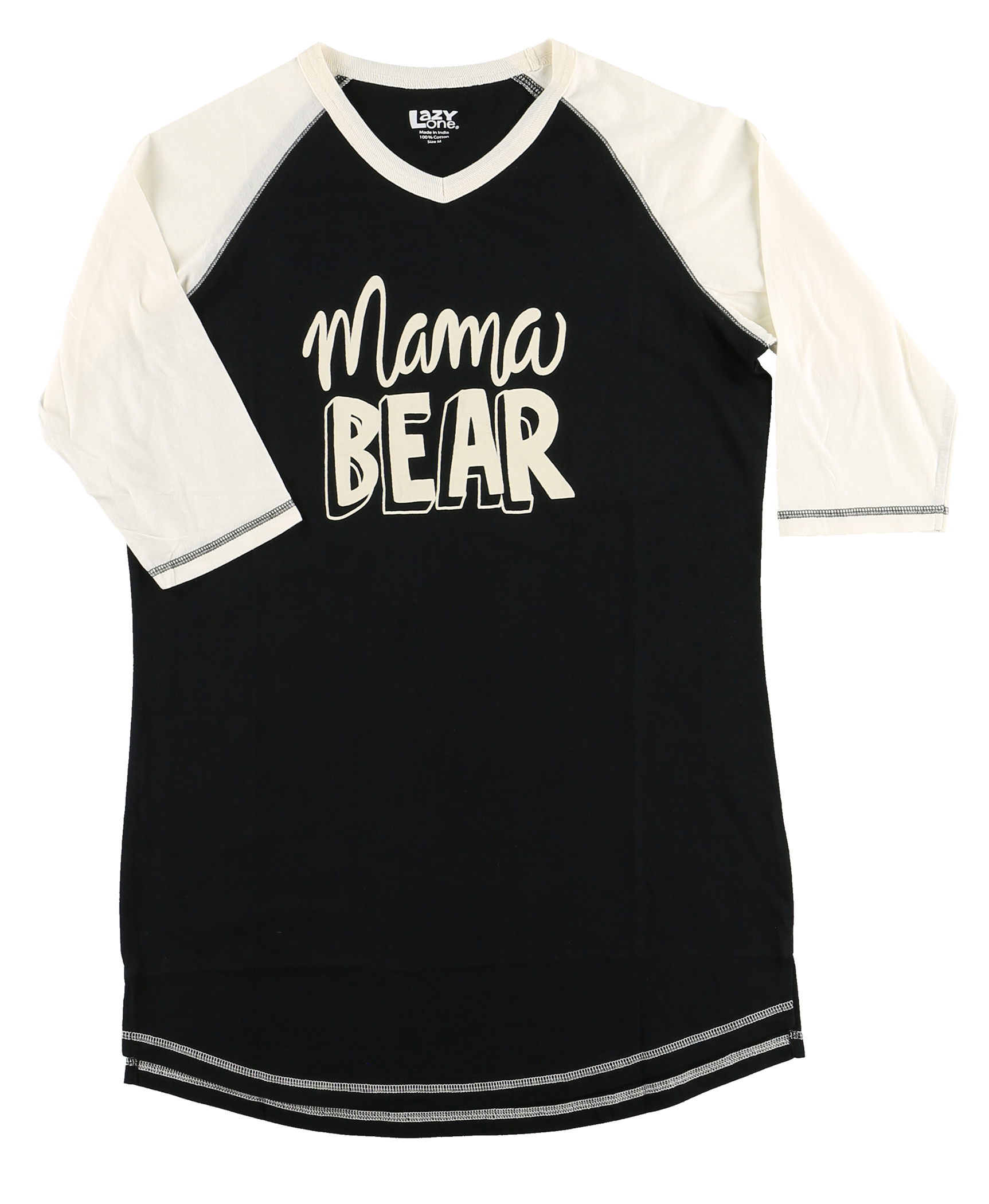 Lazy One - Vente Haut de pyjama – femme - T-shirt long de pyjama pour femme Mama Bear0