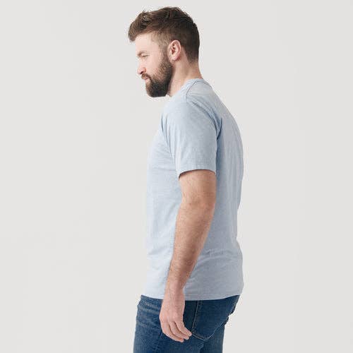 True Classic - Wholesale T-Shirt - Men's - Short Sleeve T-Shirt | Crew Neck | Heather Pale Blue3