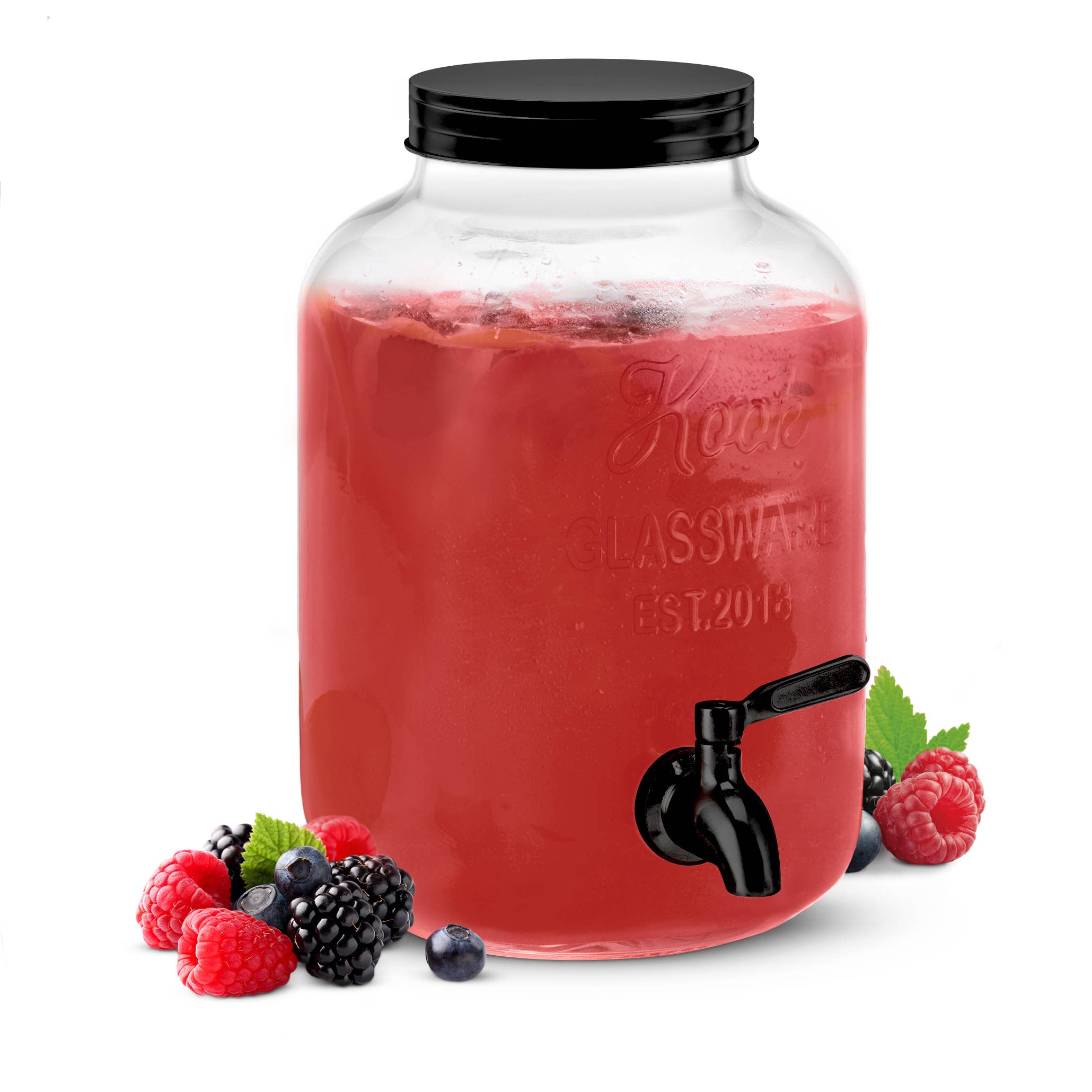 Kook - Wholesale Drink Dispenser - Kook Glass Drink Dispenser with Stainless Steel Spigot 1 Gal3