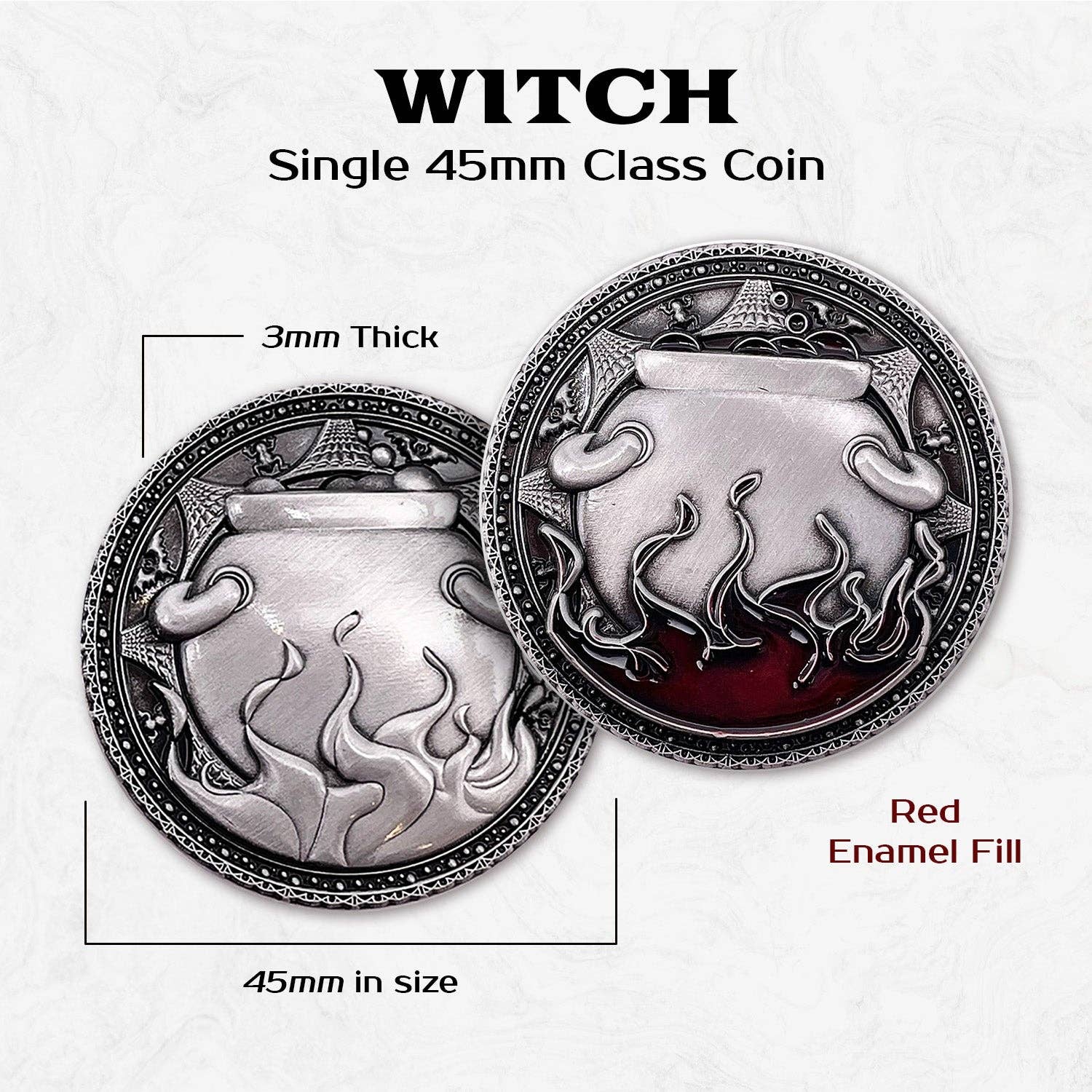Norse Foundry - Wholesale Keepsake Coin/Token - Witch - Single 45mm Class Coins0