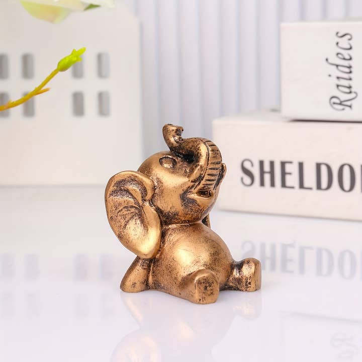 Stargazing Elephant Resin Ornament M25W321 for wholesale by HanNicara