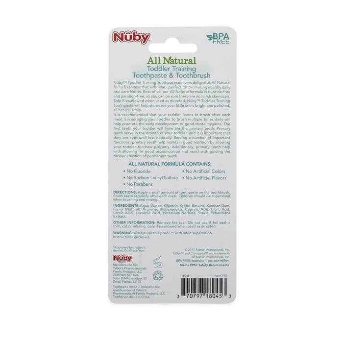 Dr. Talbot's - Wholesale Toothbrush - Kids & Baby - Toddler Training Toothpaste and Toothbrush, Pink/Green2