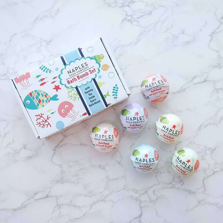 Ensemble de Bombes de Bain pour Enfants Fizz-N-Fun pour la vente par Naples Soap Company | Clean Beauty, Natural Bath & Body