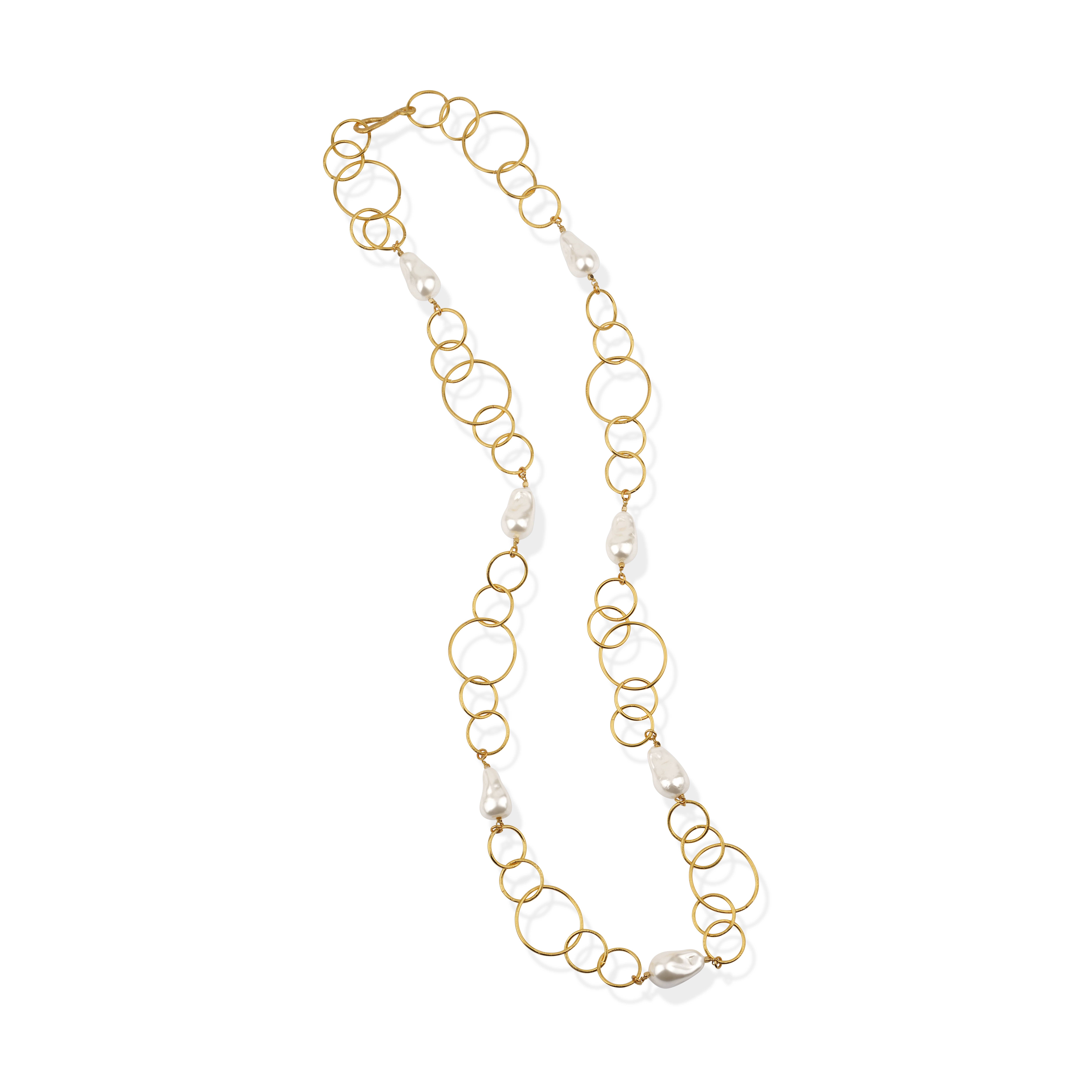 Chakarr Jewelry - Vendita all'ingrosso Collane a catena e maglie - CORE | CATENA LUNGA FATTA A MANO CON PERLE STAZIONATE1