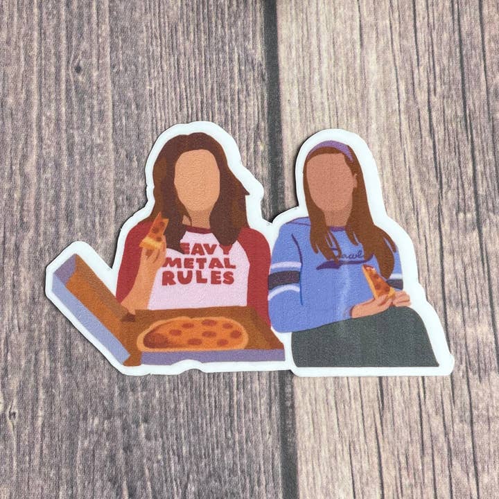 Autocollant et aimant Lorelai et Rory Pizza, Gilmore, sur le thème des filles pour la vente par JG Sticker Shop
