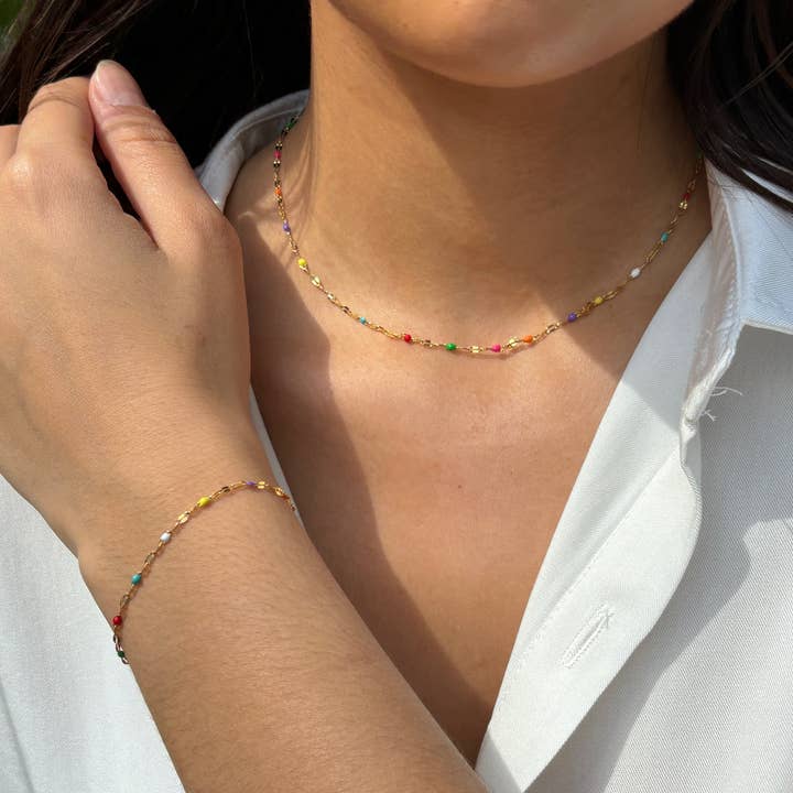 324RX13 stainless steel colorful bracelet and other Purchase Wholesale edelstenen sieraden. Free Returns & Net 60 Terms on Faire trending on Faire.