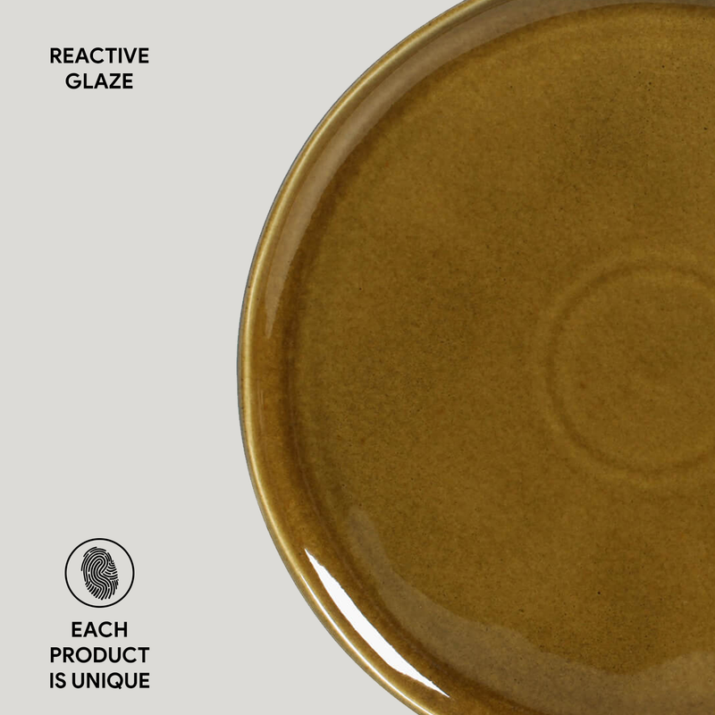 Porto Brasil - Wholesale Salad Plate - Bio Stoneware Amber Dessert Plate, 8.46"2