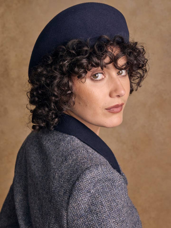 Galway Felt Flat Cap - True Navy for wholesale by Jack Murphy Clothing