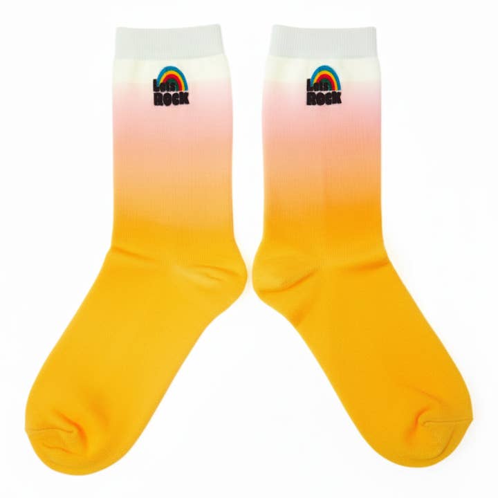 Michelo Aprende DESEO Let’s Rock 2 – Calcetines con Mensaje / Unisex, Amarillo para venta al por mayor de Kproduct4u