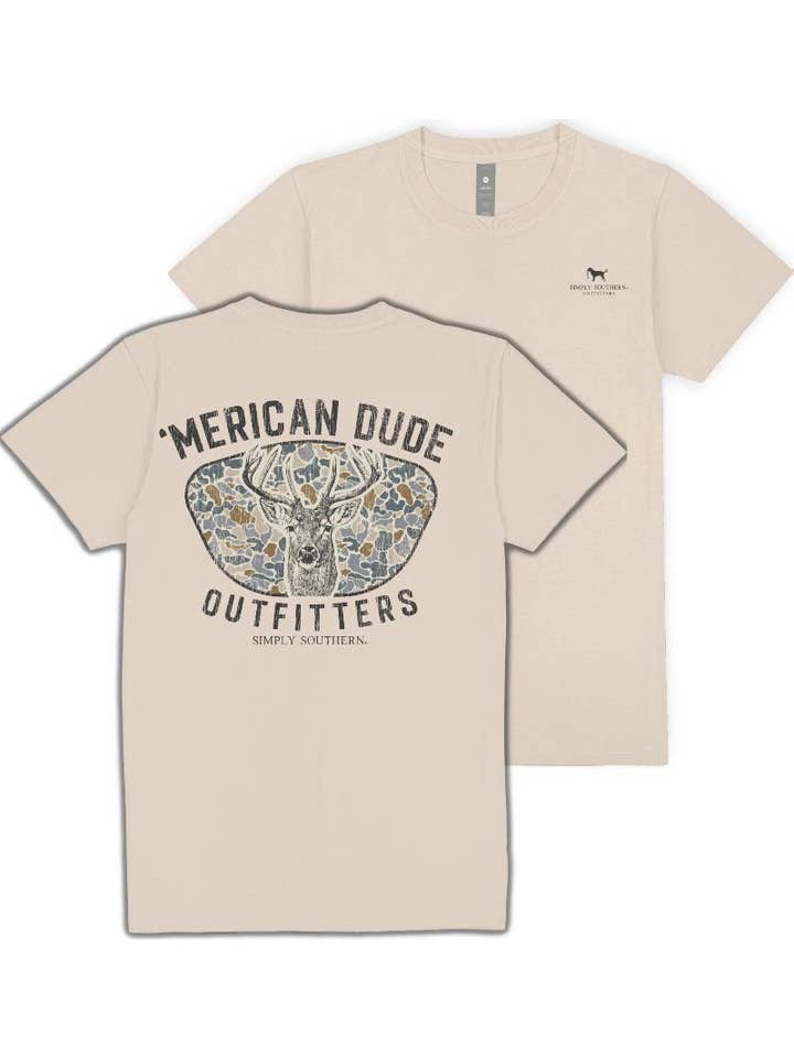 simply southern - Wholesale Screen Printed T-Shirt - Men's - MN-SS-DEERDUDE-LINEN1