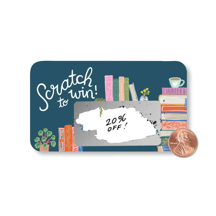 Inklings Paperie - Wholesale Stationery/Notecard Set - 100 Customer Scratch-off Cards - Bookstore