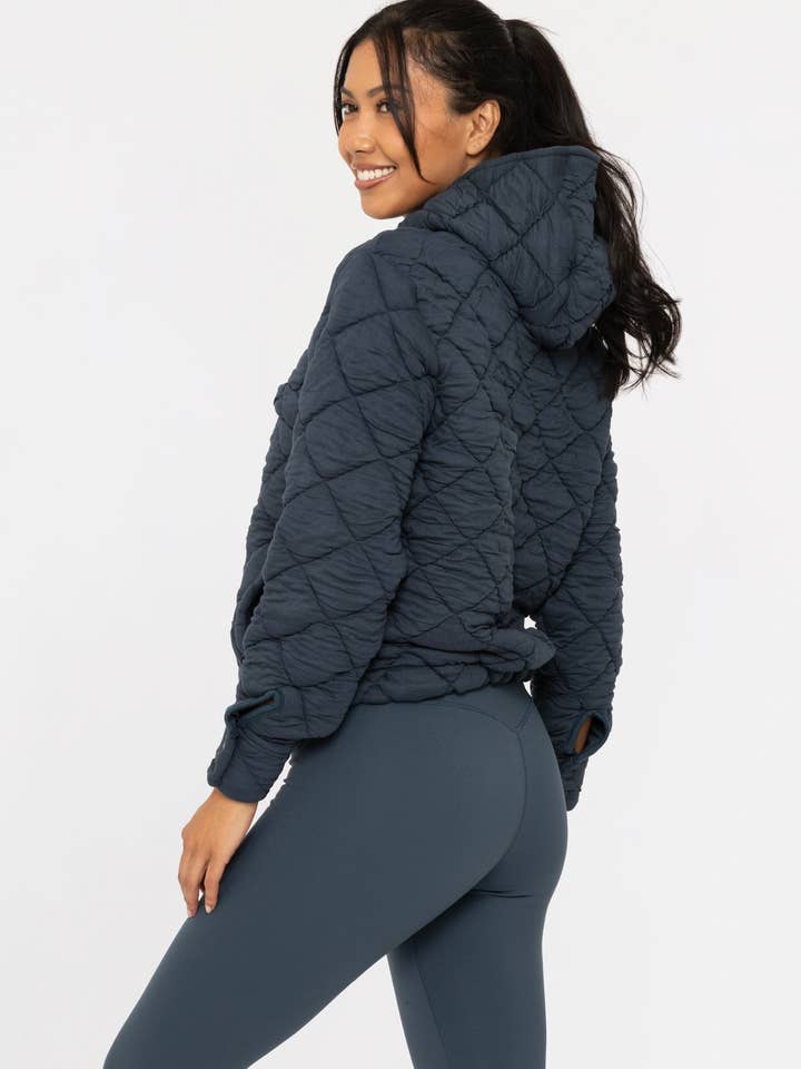 Mono B - Wholesale Hoodie - Women's - Quilted Fleece Pullover Hoodie