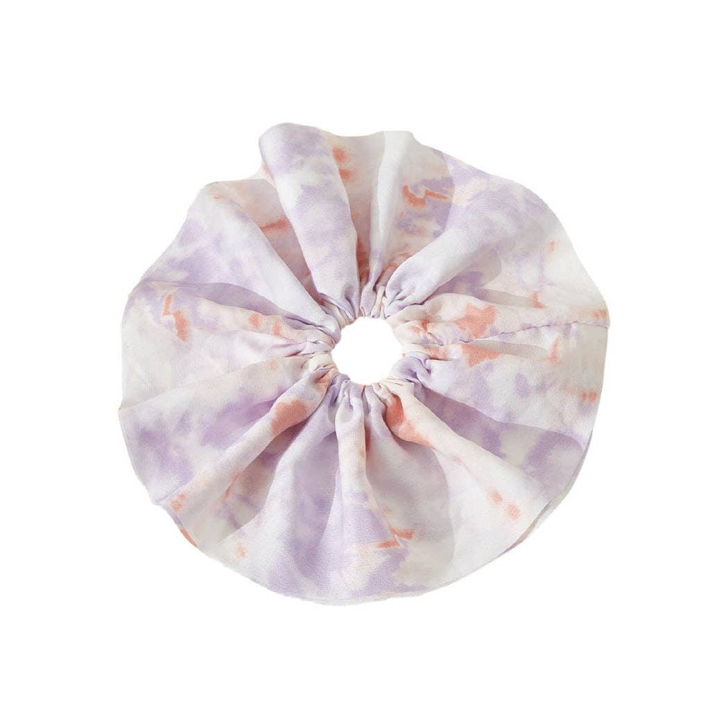 Fashion City - Wholesale Scrunchie - Women's - Tie-Dye Silky Hair Scrunchie0