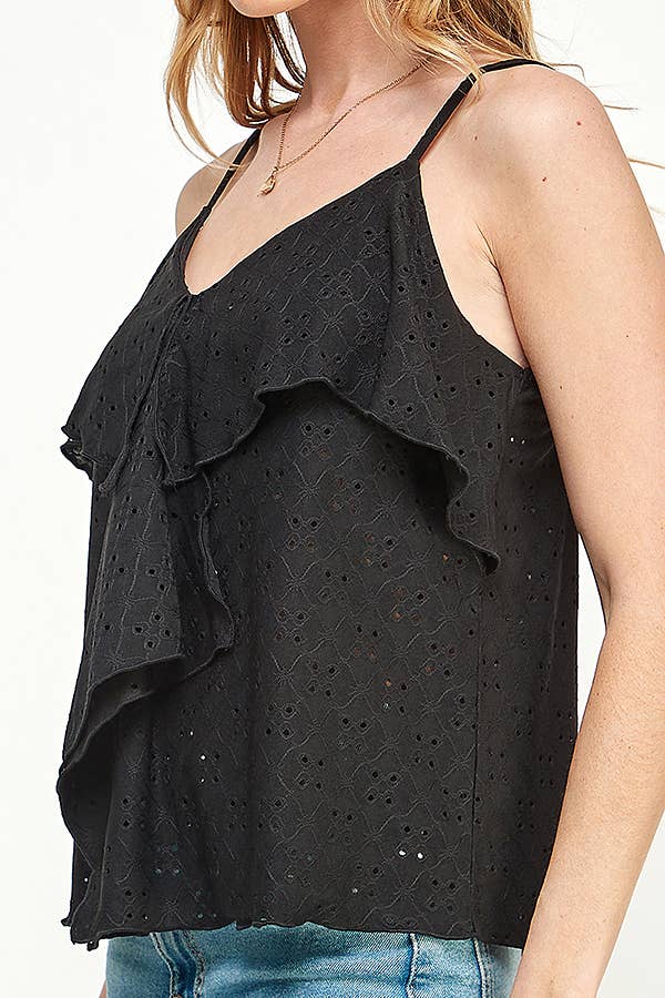 Culture Code - Wholesale Camisole - Women's - CJC1509 - DOUBLE DRAPE RUFFLE CAMI1