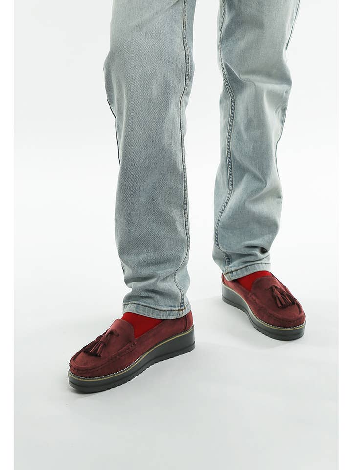 Rag Company – wholesale Flats/Loafers - Women’s – Daiki Platform Lug Sole Tassel Loafers11